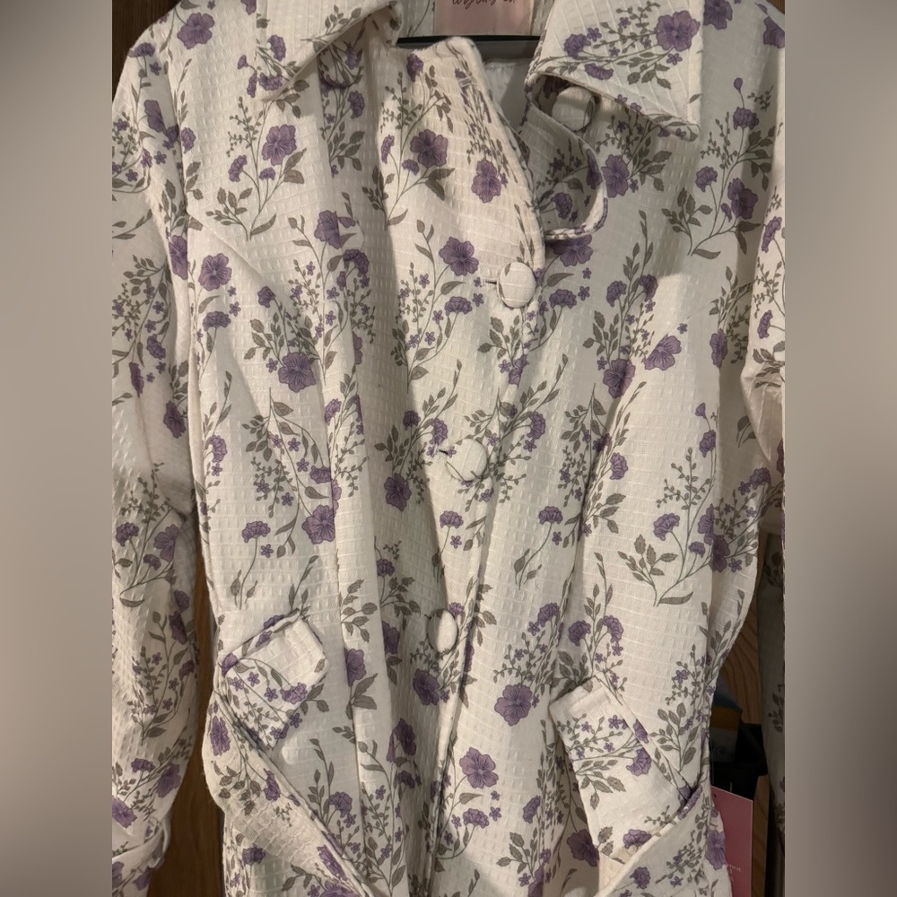 Ivy City Co floral trench coat